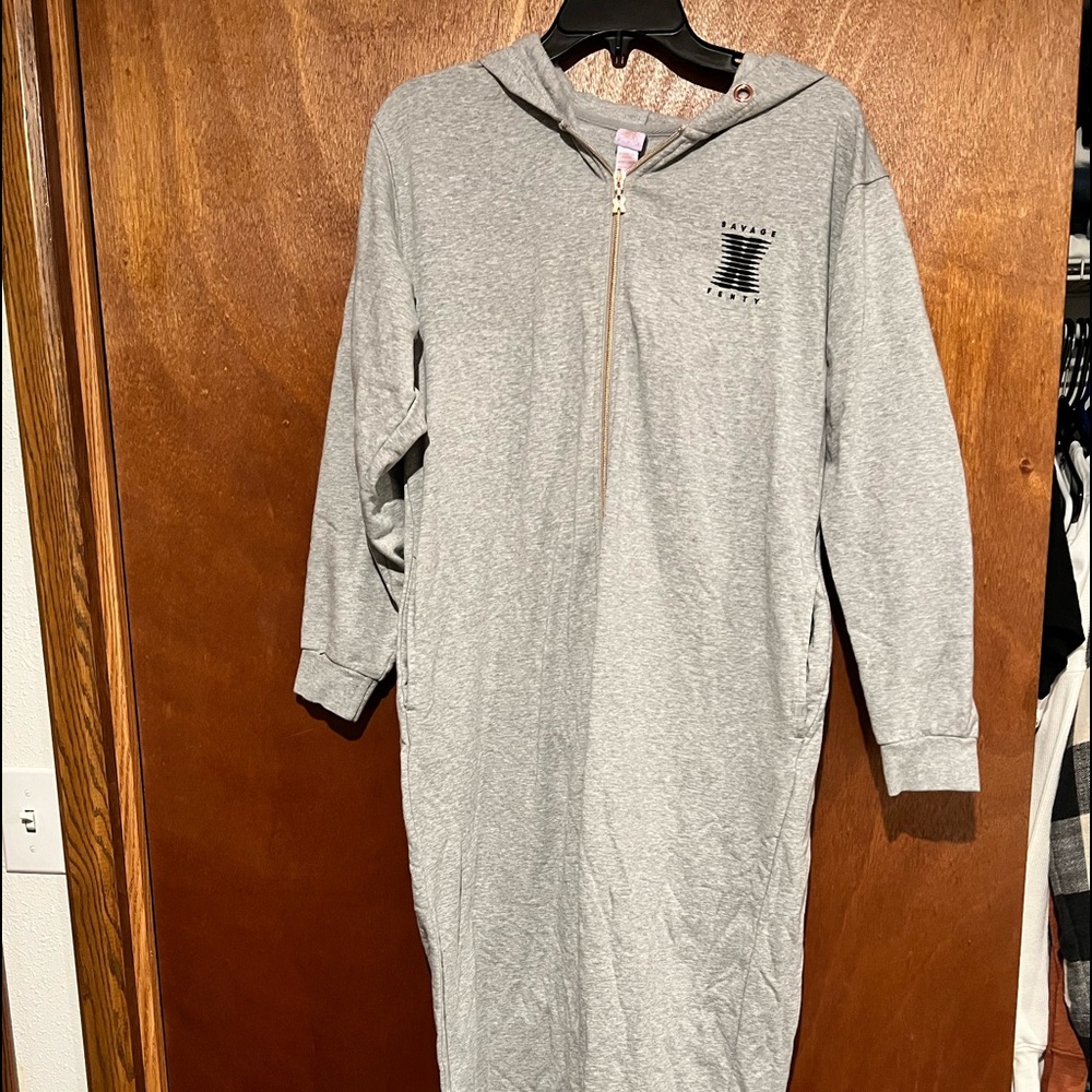 Savage X Grey Jumpsuit with hood!